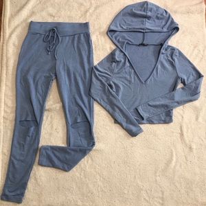 Fashion nova baby blue sweats set